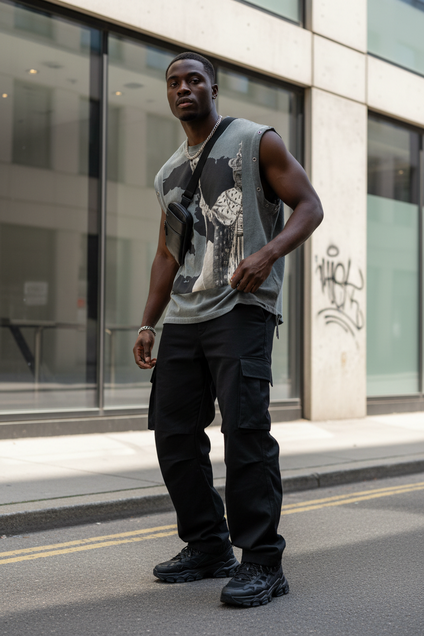 Black Male Model Urban Shot
