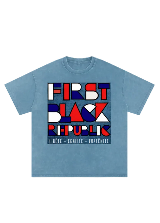 Snow Washed Oversized Cotton T-Shirt