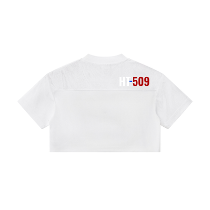 Qween Cropped V-Neck Jersey