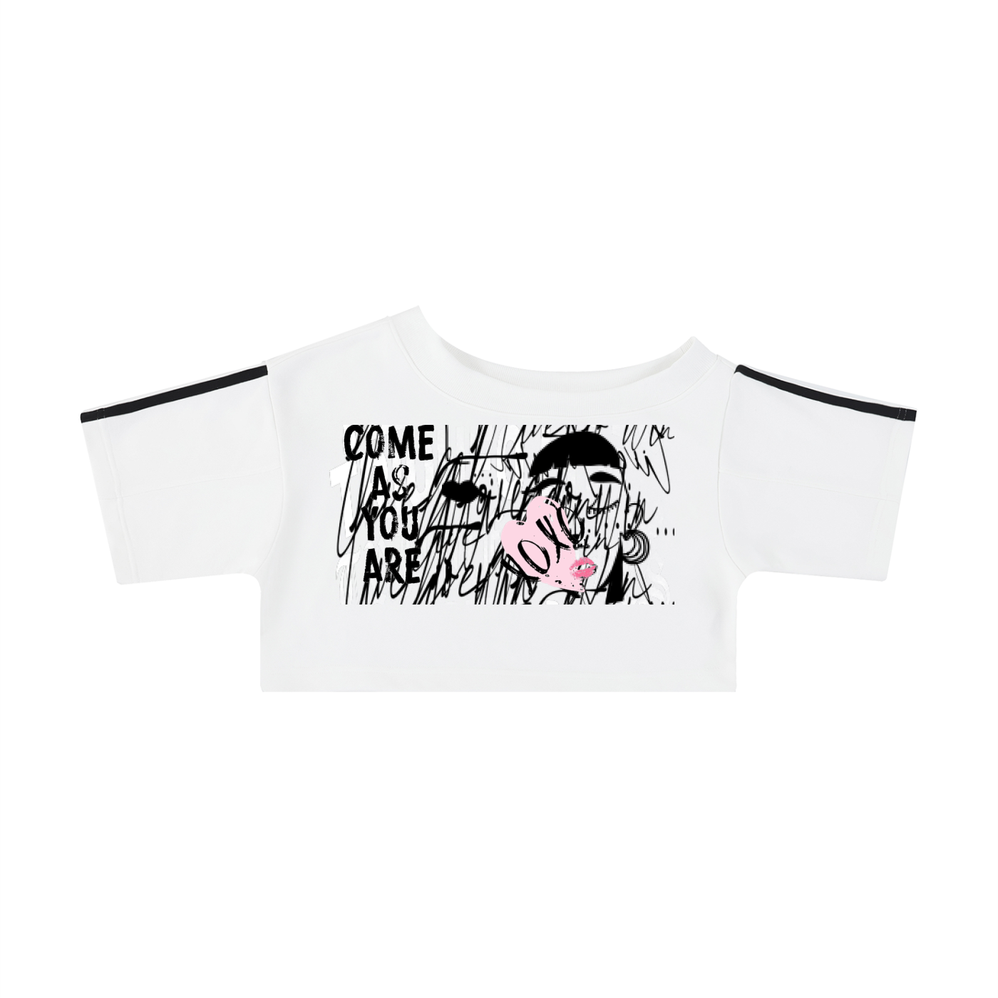 Muted Shoulder Out  Crop T-Shirt