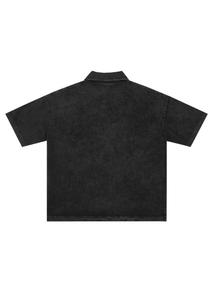 Heavyweight Snow-Washed Polo T-Shirt