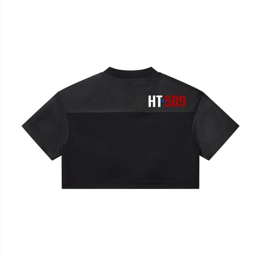 Qween Cropped V-Neck Jersey