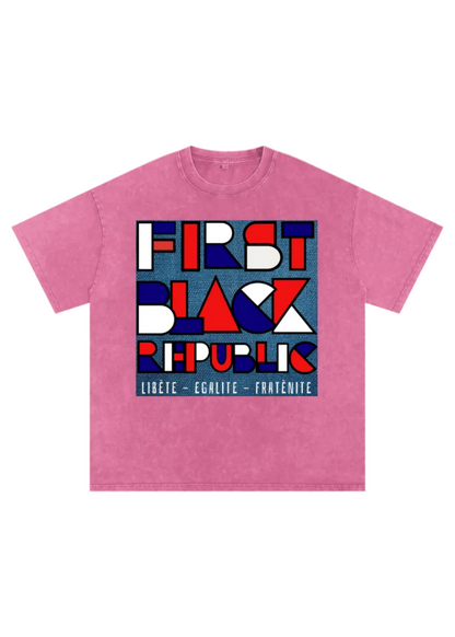 Snow Washed Oversized Cotton T-Shirt