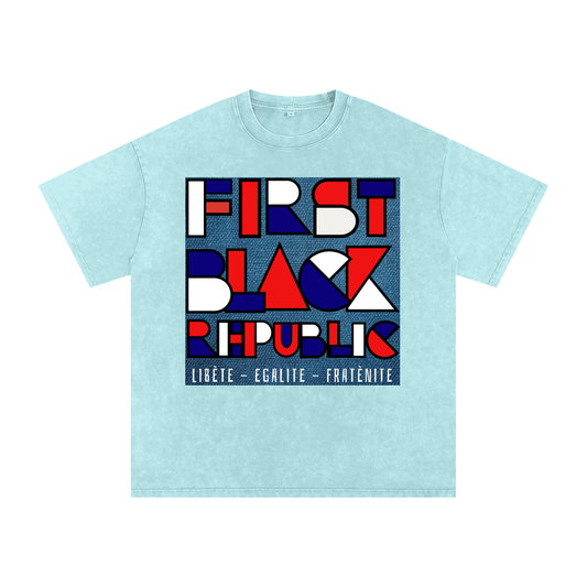 Snow Washed Oversized Cotton T-Shirt