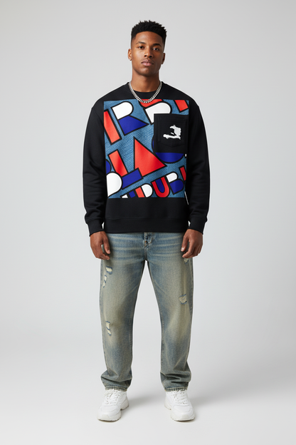 Black Crewneck Mockup 4