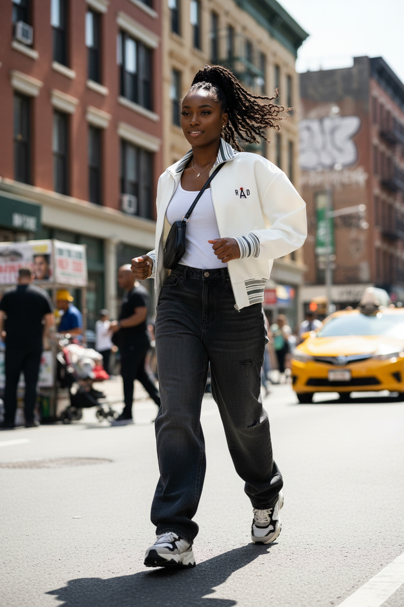 Black Female Model Motion Shot