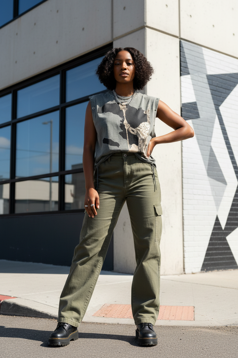 Black Female Model Urban Shot