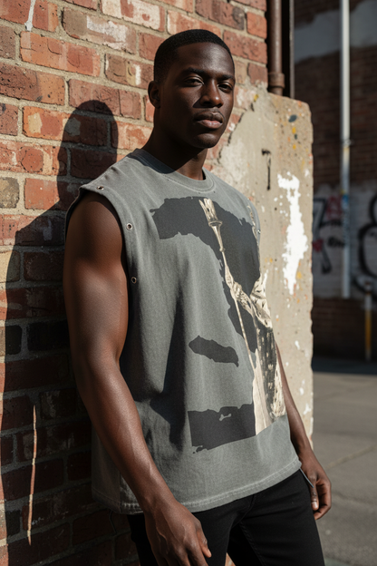 Black Male Model Concrete Backdrop