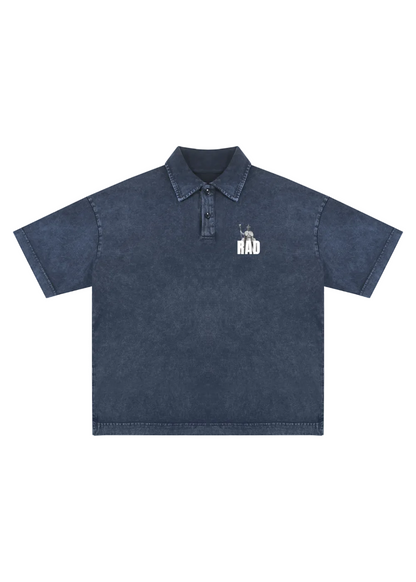 Heavyweight Snow-Washed Polo T-Shirt