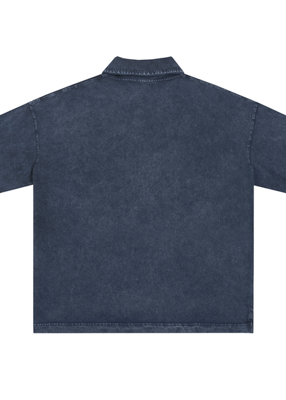 Heavyweight Snow-Washed Polo T-Shirt