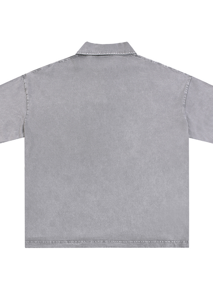 Heavyweight Snow-Washed Polo T-Shirt
