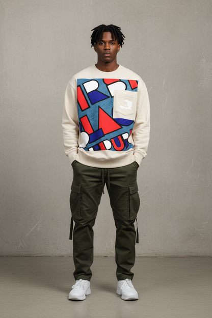 Cream Crewneck Mockup 3