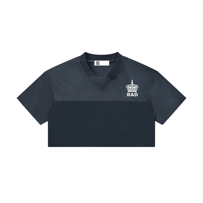Qween Cropped V-Neck Jersey