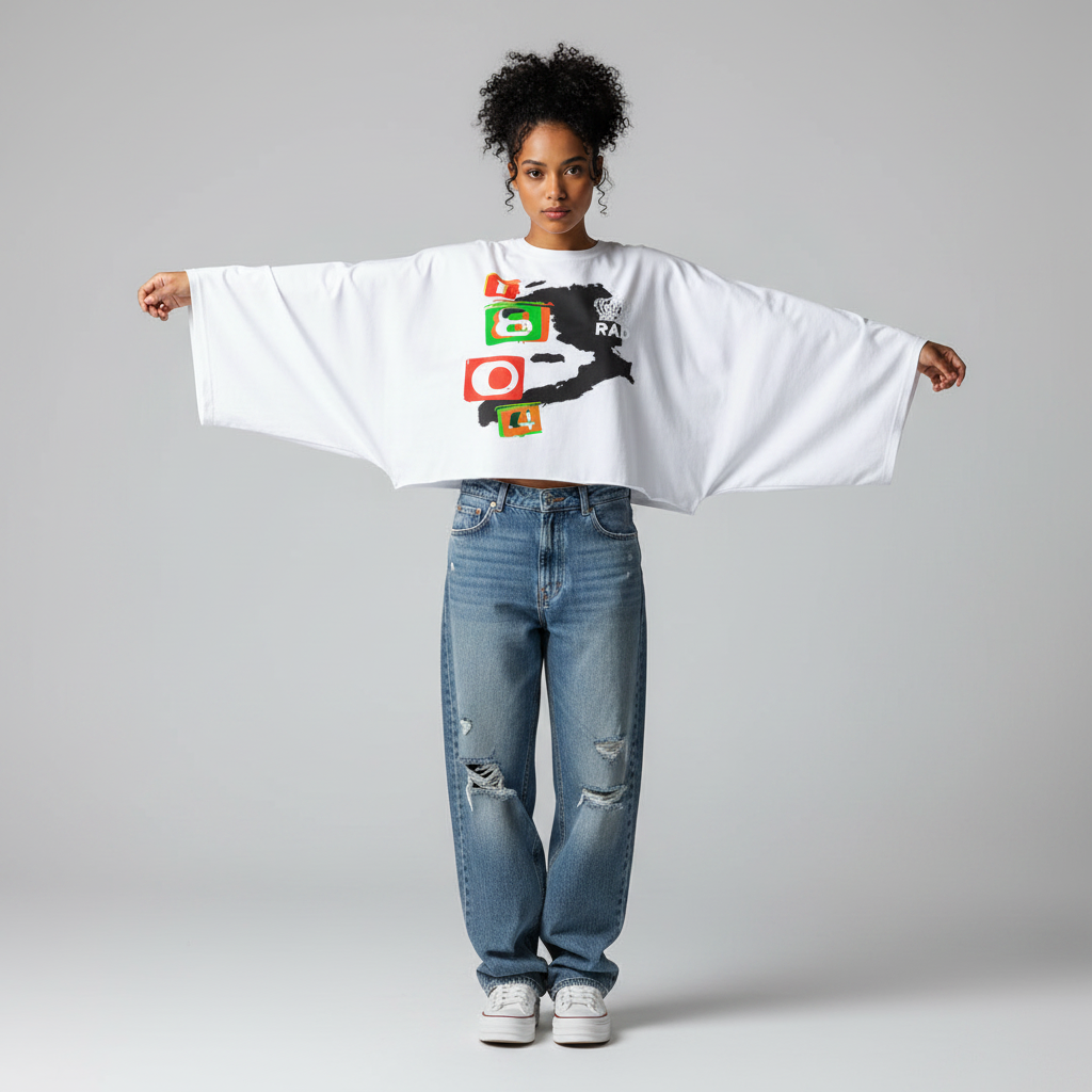 White – Indoor Studio, Wide Batwing to Wrist